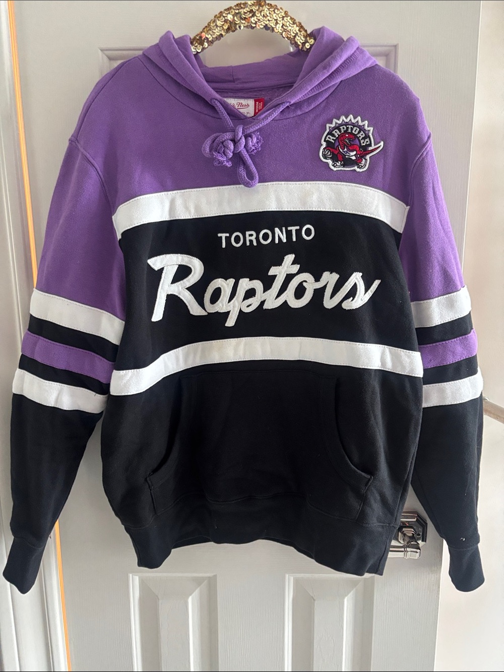Mitchell & Ness Toronto Raptors Purple Black Pullover Hoodie
